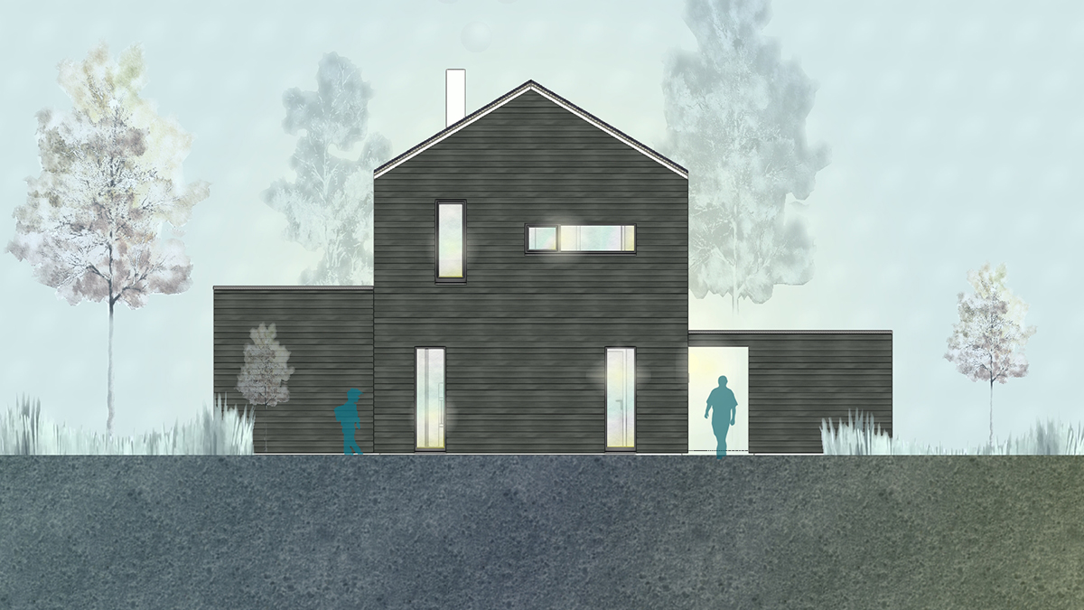 05_Schmales_Holzhaus_ohne_Dachueberstand_Waagerechte_Holzfassade_Stuelpschalung_